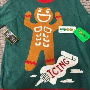 Tipsy Elves Green Gingerbread Icing Sweater